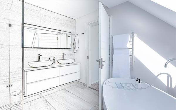 Boceto de baño